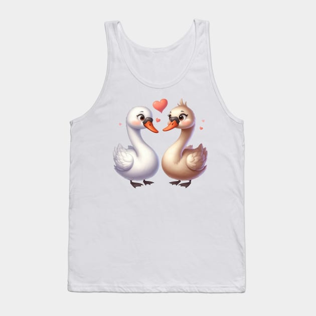 Pair of Swans Tank Top by Dmytro